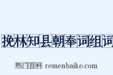 挽林知县朝奉词组词是什么意思的图片